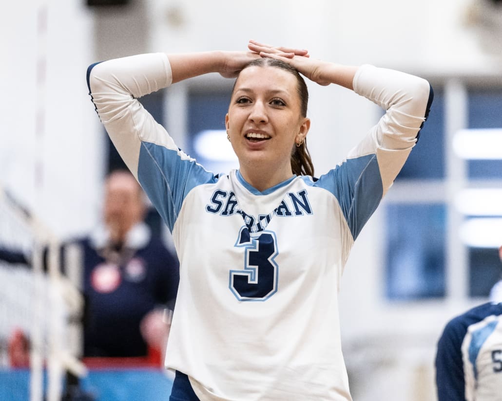 Ontario Colleges Athletic Association volleyball action between Fanshawe and Sheridan on January 11, 2025 at Sheridan College