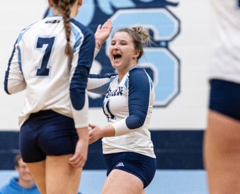 Ontario Colleges Athletic Association volleyball action between Fanshawe and Sheridan on January 11, 2025 at Sheridan College