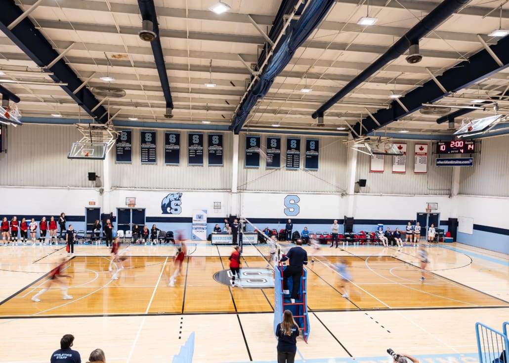 Ontario Colleges Athletic Association women's volleyball action between Fanshawe and Sheridan on January 11, 2025 at Sheridan College