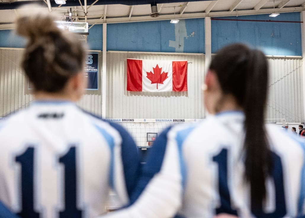 Ontario Colleges Athletic Association volleyball action between Fanshawe and Sheridan on January 11, 2025 at Sheridan College