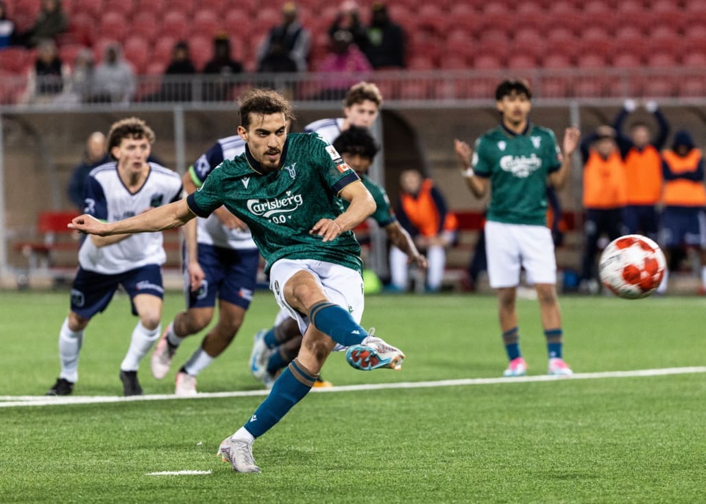 League1 Ontario soccer action between Sudbury Cyclones and York United Academy on April 12, 2025 at York Lions Stadium in Toronto