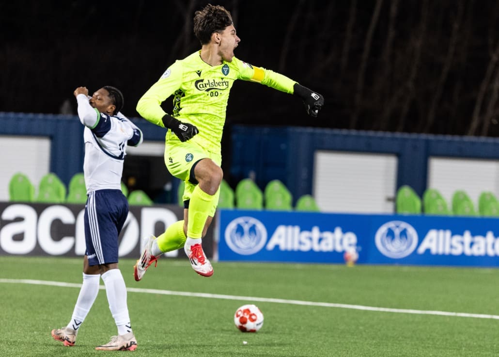 League1 Ontario soccer action between Sudbury Cyclones and York United Academy on April 12, 2025 at York Lions Stadium in Toronto