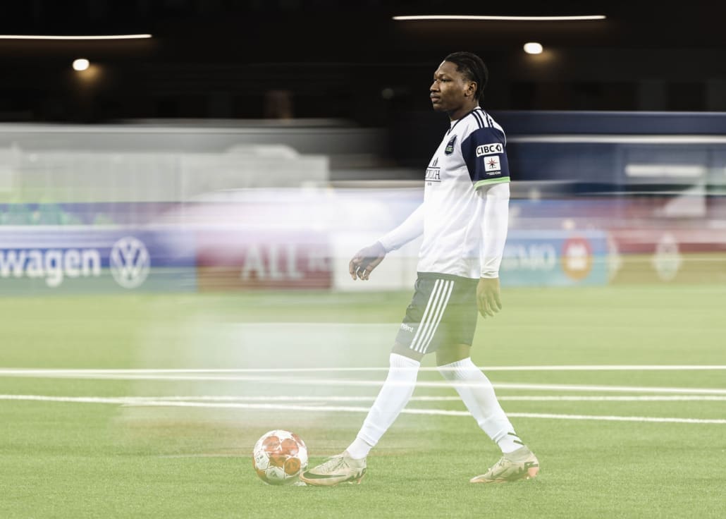 League1 Ontario soccer action between Sudbury Cyclones and York United Academy on April 12, 2025 at York Lions Stadium in Toronto
