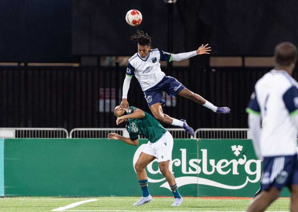 League1 Ontario soccer action between Sudbury Cyclones and York United Academy on April 12, 2025 at York Lions Stadium in Toronto